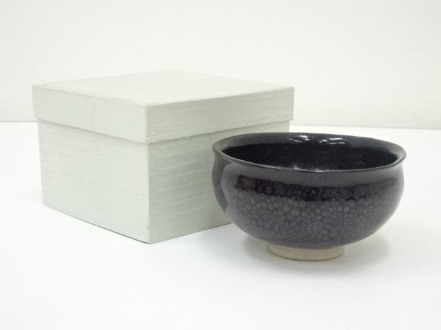 JAPANESE TEA CEREMONY / CHAWAN(TEA BOWL) / YUTEKI GLAZE / RURI WARE